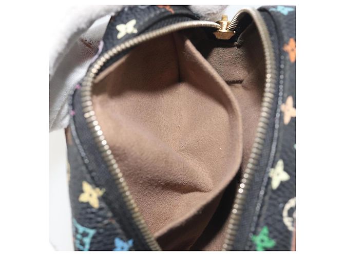 LOUIS VUITTON Monogram Multicolor Trousse Wapity Pouch Black M58034 Auth BA14908 Nero - vista 11
