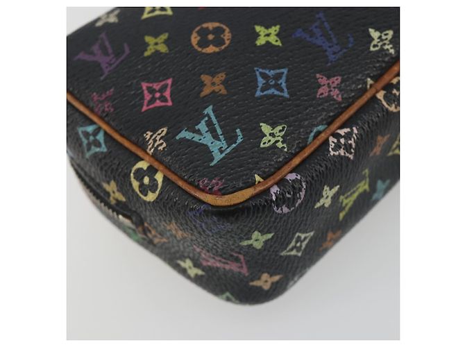 LOUIS VUITTON Monogram Multicolor Trousse Wapity Pouch Black M58034 Auth BA14908 Nero - vista 16