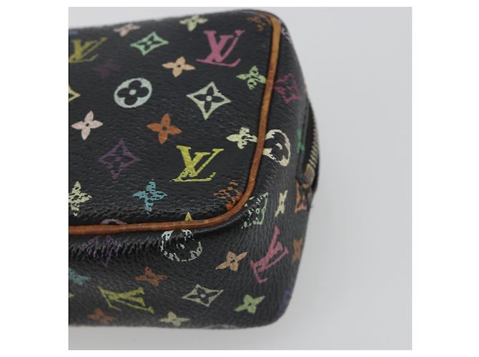 LOUIS VUITTON Monogram Multicolor Trousse Wapity Pouch Black M58034 Auth BA14908 Nero - vista 7