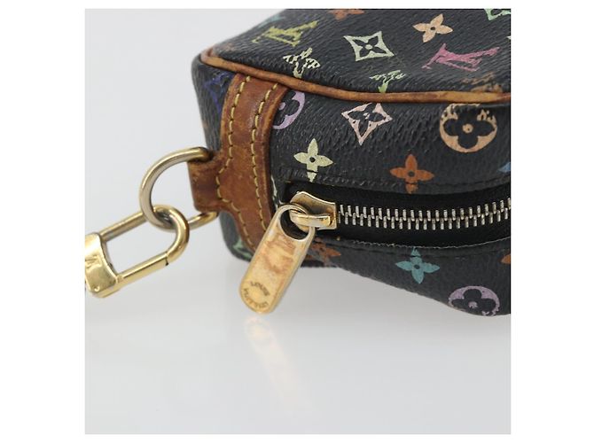 LOUIS VUITTON Monogram Multicolor Trousse Wapity Pouch Black M58034 Auth BA14908 Nero - vista 9