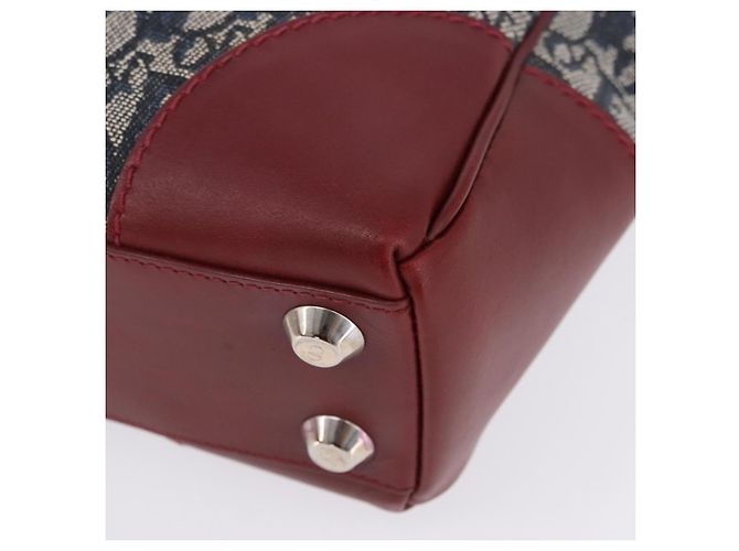 Borsa a mano Christian Dior Trotter Canvas Navy Silver Auth 196330A Argento Blu navy - vista 11