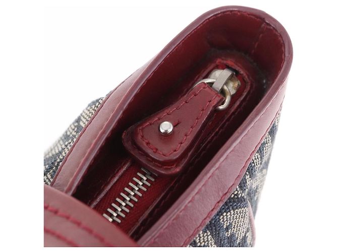Borsa a mano Christian Dior Trotter Canvas Navy Silver Auth 196330A Argento Blu navy - vista 14