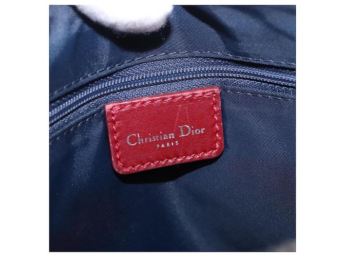 Borsa a mano Christian Dior Trotter Canvas Navy Silver Auth 196330A Argento Blu navy - vista 16