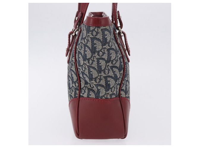 Borsa a mano Christian Dior Trotter Canvas Navy Silver Auth 196330A Argento Blu navy - vista 5