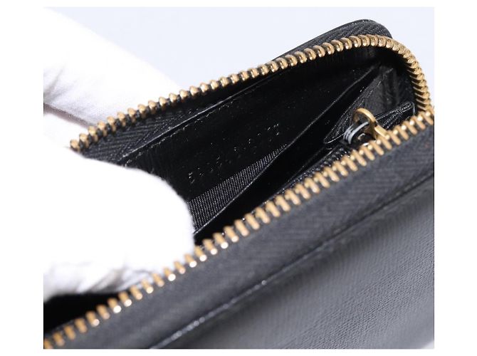Portafoglio lungo GUCCI Interlocking G in pelle nera e oro Auth 198800V Nero D'oro - vista 12