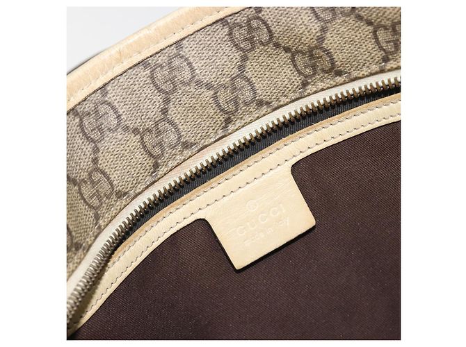 Borsa Tote GUCCI GG Supreme PVC Beige Silver 211138 Auth mr2860 Argento - vista 18