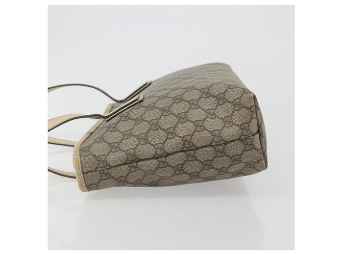 Borsa Tote GUCCI GG Supreme PVC Beige Silver 211138 Auth mr2860 Argento - vista 4
