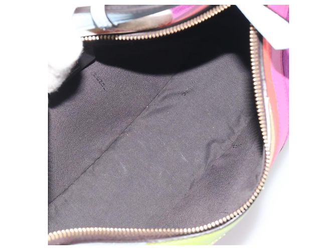FENDI Graffiti Schultertasche aus Leder Multicolor Gold Auth 197520M Mehrfarben Golden - Ansicht 10
