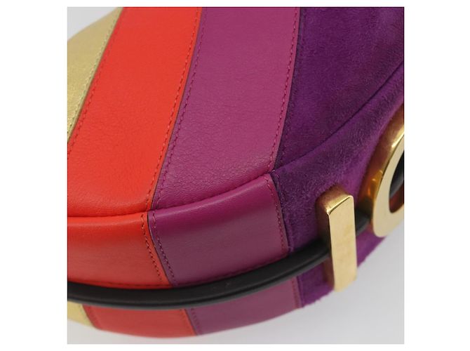 FENDI Graffiti Schultertasche aus Leder Multicolor Gold Auth 197520M Mehrfarben Golden - Ansicht 16