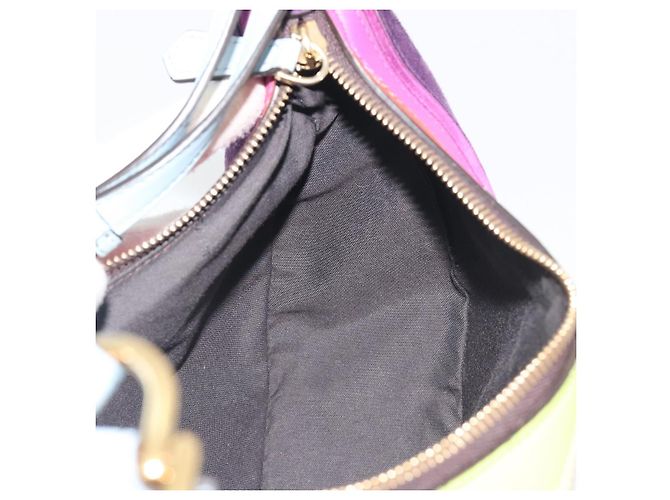 FENDI Graffiti Schultertasche aus Leder Multicolor Gold Auth 197520M Mehrfarben Golden - Ansicht 19