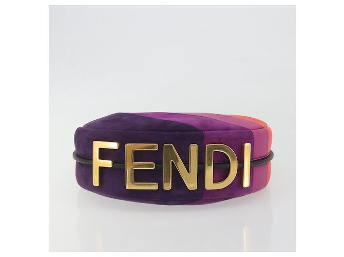 FENDI Graffiti Schultertasche aus Leder Multicolor Gold Auth 197520M Mehrfarben Golden - Ansicht 5