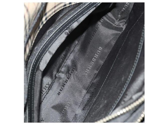 Borsa a mano Burberrys Nova Check Canvas nylon 2 Set Black Beige Auth bs36161 Nero - vista 18