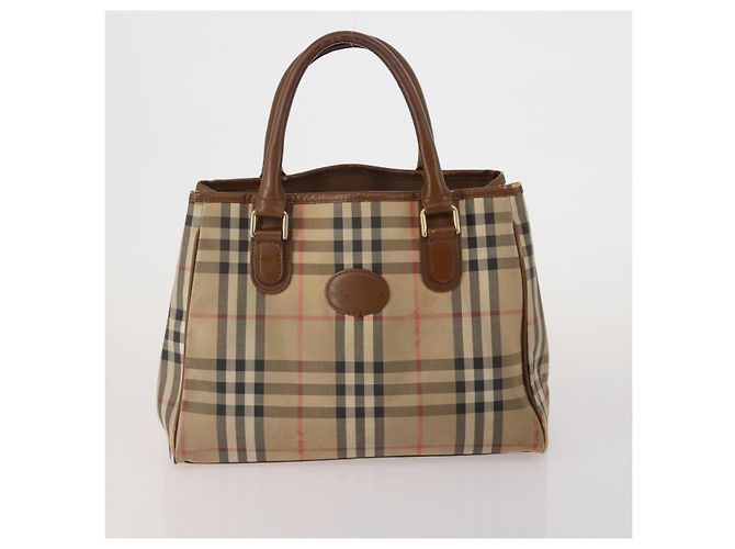 Borsa a mano Burberrys Nova Check Canvas nylon 2 Set Black Beige Auth bs36161 Nero - vista 2