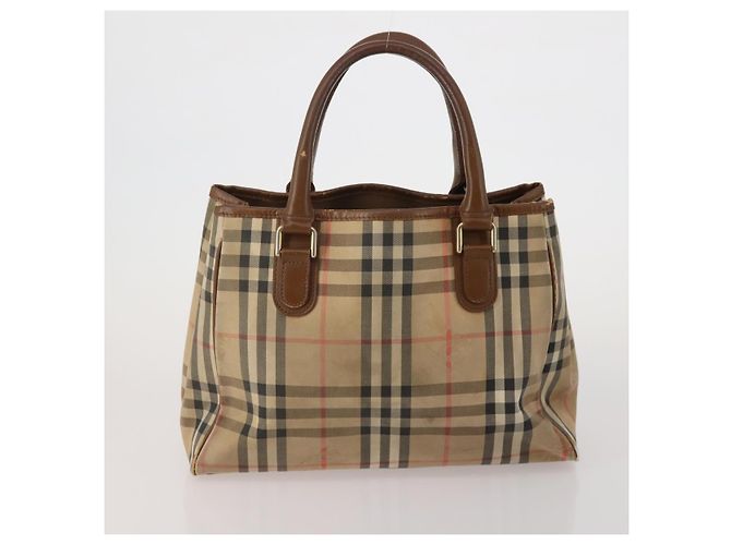 Borsa a mano Burberrys Nova Check Canvas nylon 2 Set Black Beige Auth bs36161 Nero - vista 3