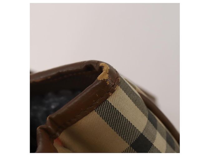 Borsa a mano Burberrys Nova Check Canvas nylon 2 Set Black Beige Auth bs36161 Nero - vista 9