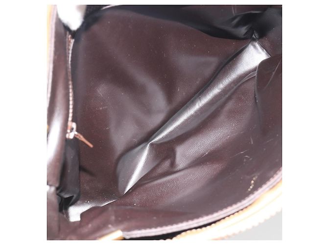 Céline Borsa a tracolla CELINE Macadam Canvas PVC Beige Gold Auth 196251 D'oro - vista 11