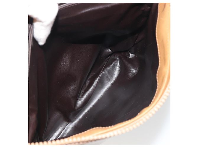Céline Borsa a tracolla CELINE Macadam Canvas PVC Beige Gold Auth 196251 D'oro - vista 26