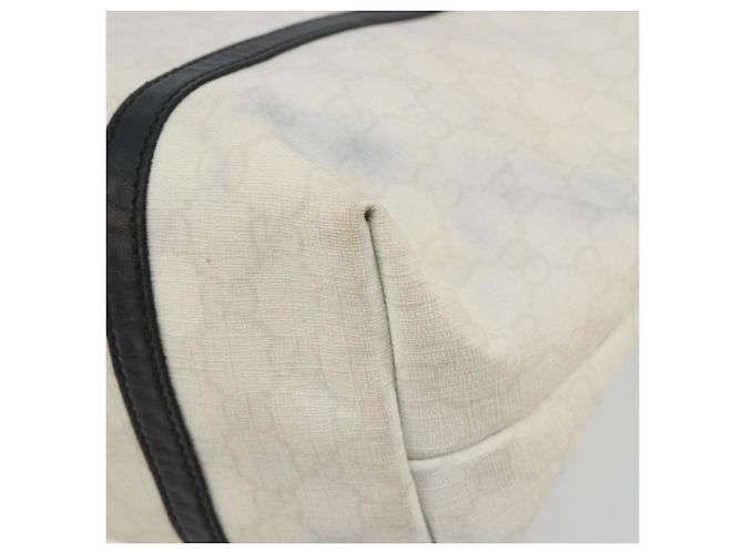 Borsa Tote GUCCI GG Supreme PVC White Gold 197953 Auth 196619 - vista 16