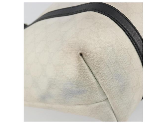 Borsa Tote GUCCI GG Supreme PVC White Gold 197953 Auth 196619 - vista 17