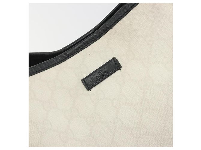 Borsa Tote GUCCI GG Supreme PVC White Gold 197953 Auth 196619 - vista 18
