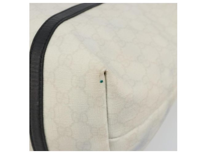 Borsa Tote GUCCI GG Supreme PVC White Gold 197953 Auth 196619 - vista 9