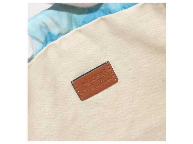 LOEWE Studio Ghibli Howl's Moving Castle Pouch Nylon Blue Auth 167498M Azul - vista 19