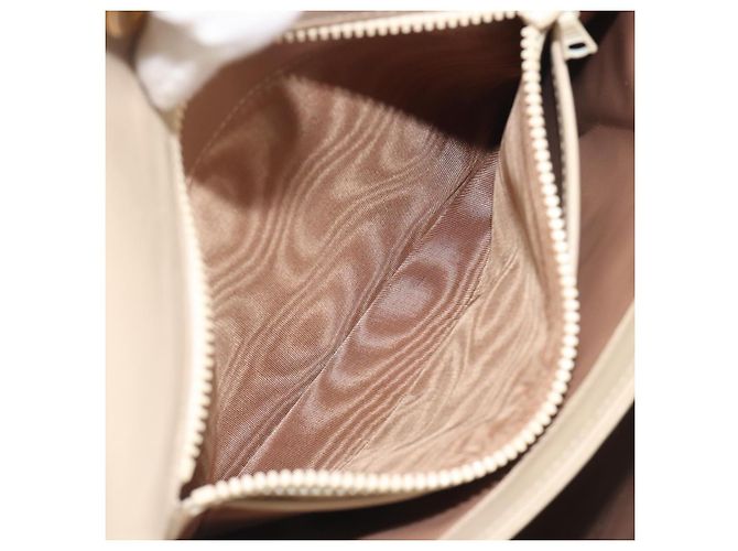 Borsa a tracolla GUCCI Old Turn Lock in pelle beige tono oro Auth am12298A - vista 22