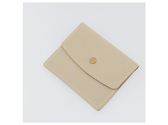 Borsa a tracolla GUCCI Old Turn Lock in pelle beige tono oro Auth am12298A - vista 24