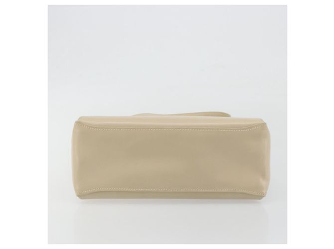 Borsa a tracolla GUCCI Old Turn Lock in pelle beige tono oro Auth am12298A - vista 5