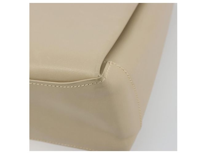 Borsa a tracolla GUCCI Old Turn Lock in pelle beige tono oro Auth am12298A - vista 8