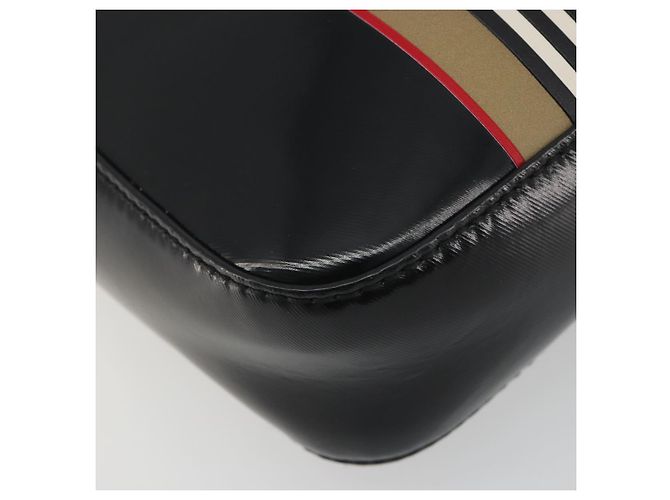 Borsa a tracolla BURBERRY Thornton Messenger PVC Canvas Black Auth 198717A Nero - vista 14