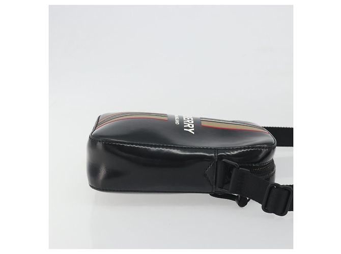 Borsa a tracolla BURBERRY Thornton Messenger PVC Canvas Black Auth 198717A Nero - vista 3