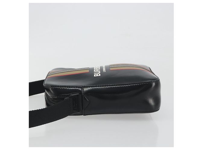 Borsa a tracolla BURBERRY Thornton Messenger PVC Canvas Black Auth 198717A Nero - vista 4