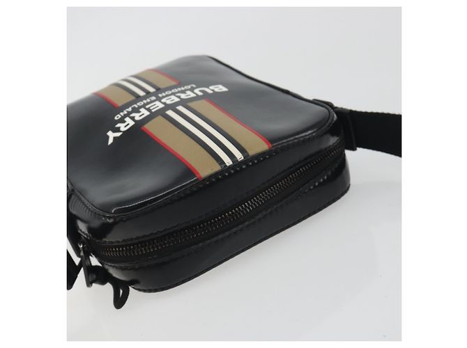 Borsa a tracolla BURBERRY Thornton Messenger PVC Canvas Black Auth 198717A Nero - vista 6