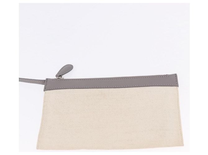 Bolsa de mão BALENCIAGA Navy Cabas XS Canvas White Silver 339933 Auth 196624 Prata Branco - vista 20