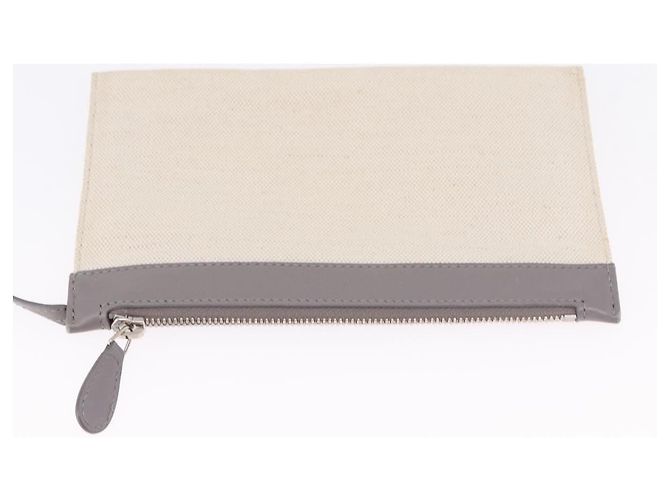 Bolsa de mão BALENCIAGA Navy Cabas XS Canvas White Silver 339933 Auth 196624 Prata Branco - vista 21