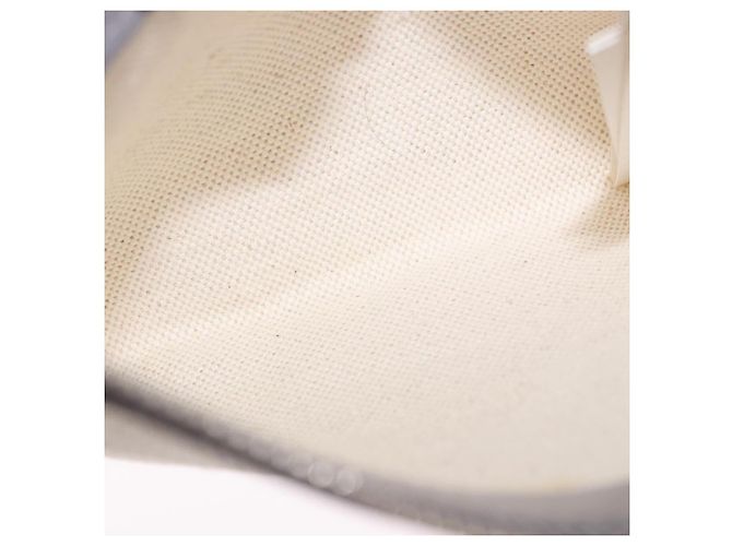 Bolsa de mão BALENCIAGA Navy Cabas XS Canvas White Silver 339933 Auth 196624 Prata Branco - vista 22