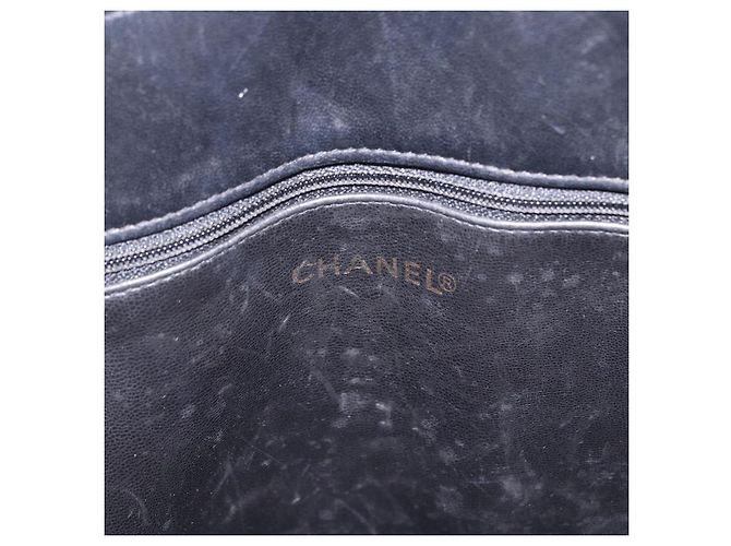 CHANEL Triple Coco Chain Schultertasche aus Leder Schwarz Gold CC Auth 198357 - Ansicht 18