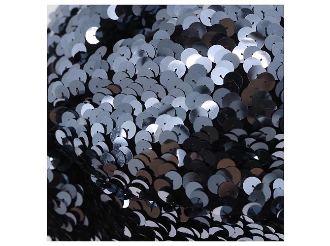 Borsa a tracolla SAINT LAURENT in nylon con paillettes Nera Auth ka5811V Nero - vista 16