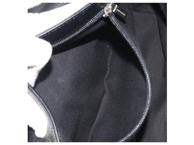 Borsa a tracolla BURBERRY in pelle nera argento Auth 198628A Nero - vista 22