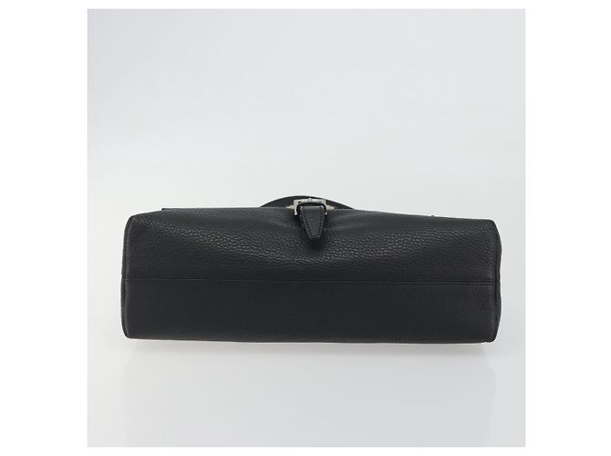 Borsa a tracolla BURBERRY in pelle nera argento Auth 198628A Nero - vista 5