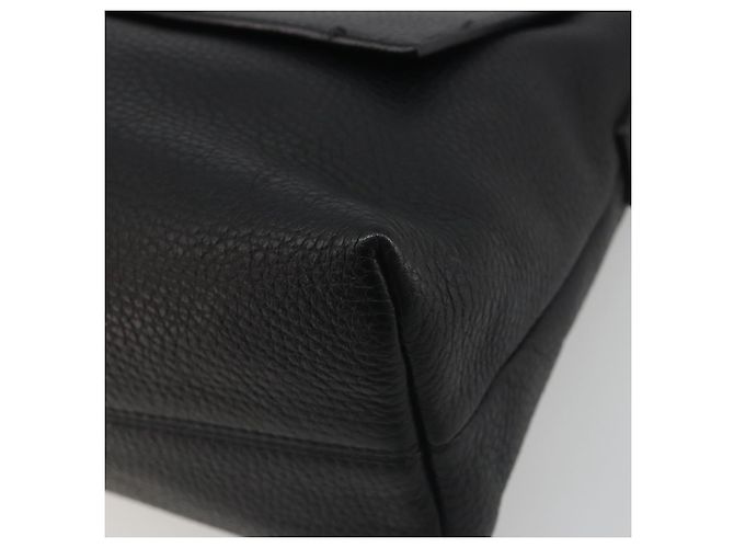Borsa a tracolla BURBERRY in pelle nera argento Auth 198628A Nero - vista 9