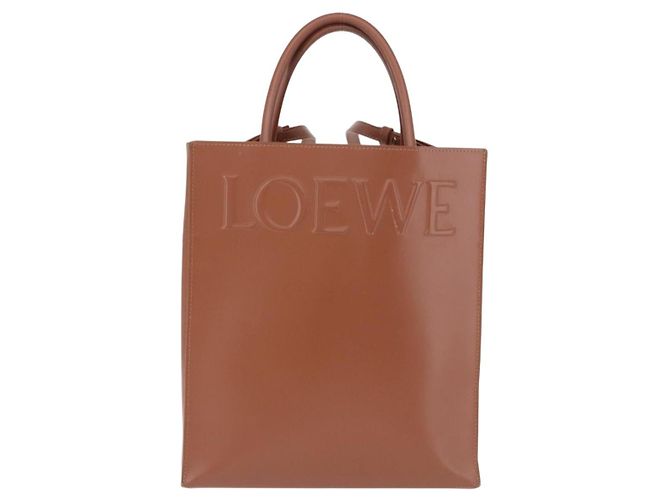 Borsa LOEWE Standard A4 in pelle 2way Brown Gold Auth 196677A Marrone D'oro - vista 13