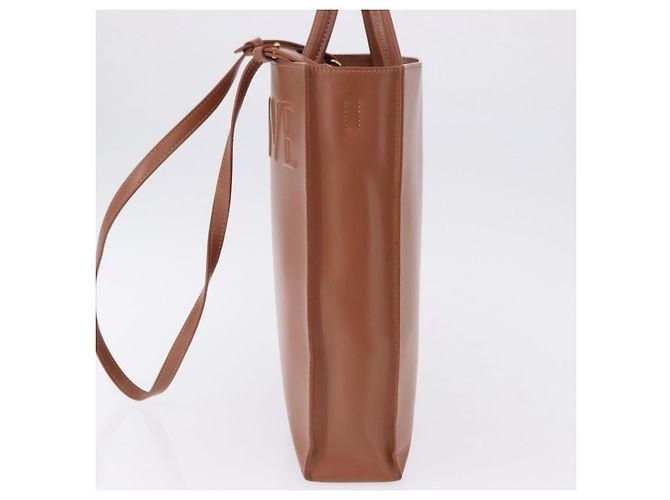 Borsa LOEWE Standard A4 in pelle 2way Brown Gold Auth 196677A Marrone D'oro - vista 3