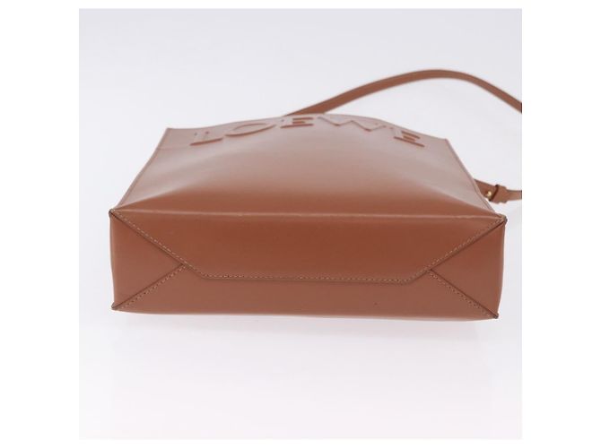 Borsa LOEWE Standard A4 in pelle 2way Brown Gold Auth 196677A Marrone D'oro - vista 6