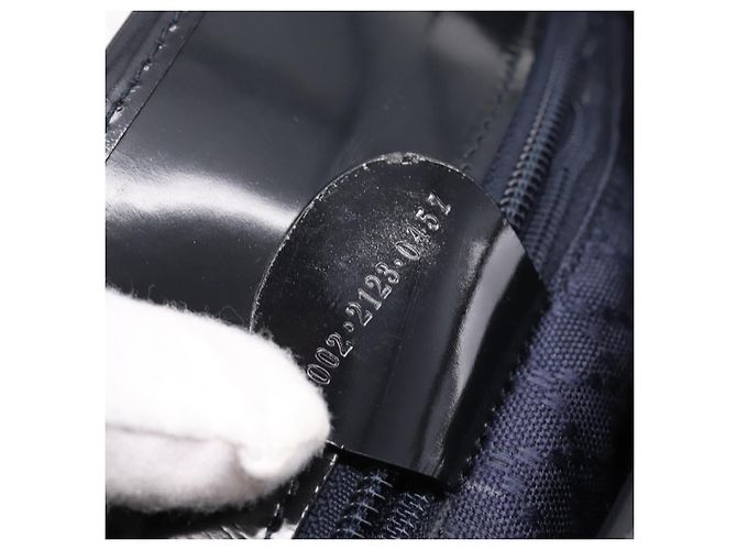 Borsa a mano GUCCI Nylon Navy Silver 002 2123 0457 Auth ep15803 Argento Blu navy - vista 12