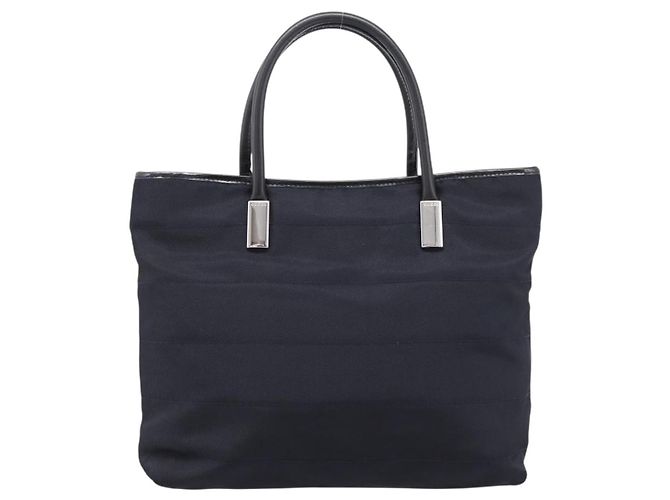 Borsa a mano GUCCI Nylon Navy Silver 002 2123 0457 Auth ep15803 Argento Blu navy - vista 13
