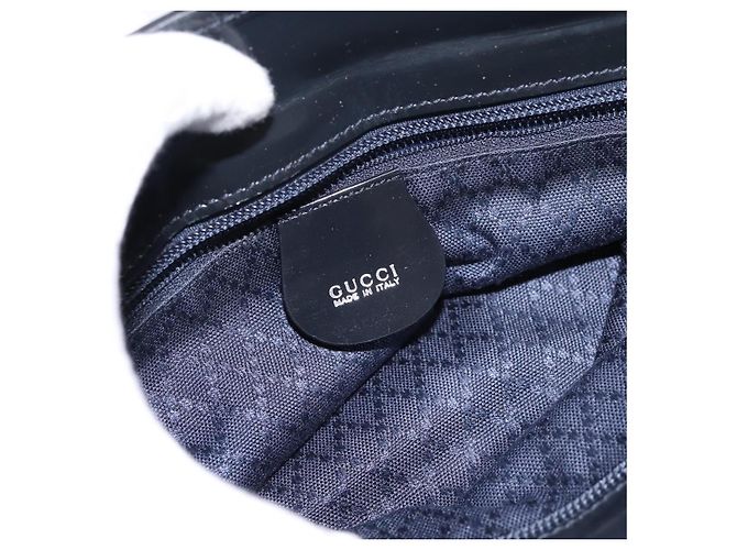 Borsa a mano GUCCI Nylon Navy Silver 002 2123 0457 Auth ep15803 Argento Blu navy - vista 17