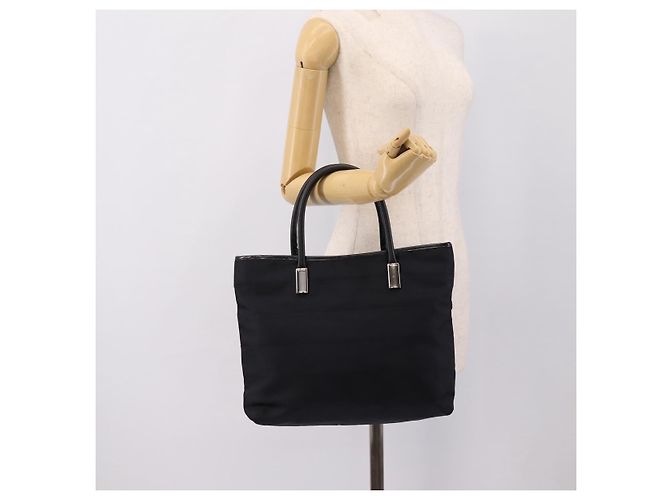 Borsa a mano GUCCI Nylon Navy Silver 002 2123 0457 Auth ep15803 Argento Blu navy - vista 22