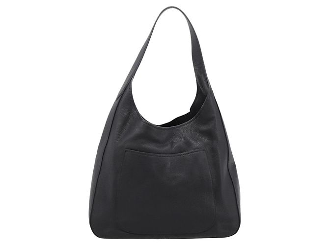 Borsa a tracolla PRADA in pelle Taurillon Nero Auth am12420SAM - vista 13